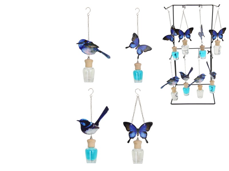Blue Butterfly/Wren Scented Car & Room Hanging Diffusers
